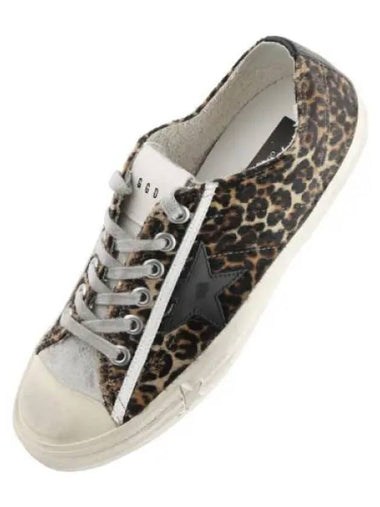 V Star Sneakers Leopard Pony Skin Black - GOLDEN GOOSE - BALAAN 1