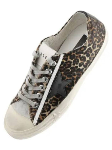 V Star Sneakers Leopard Pony Skin Black Women s - GOLDEN GOOSE - BALAAN 1