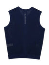 Men s scarf tissue knit vest 2004GZVR BLUE - BLACK&WHITE - BALAAN 3