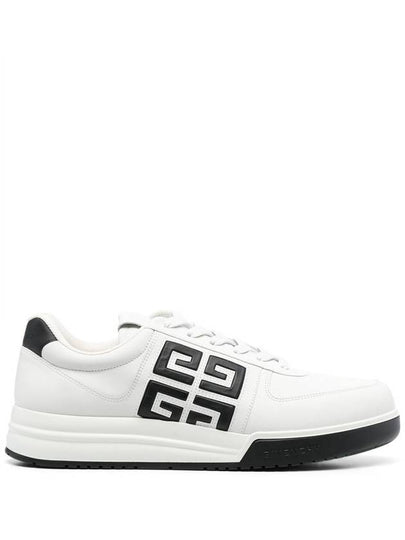 G4 Logo Calfskin Low-Top Sneakers Black White - GIVENCHY - BALAAN 2