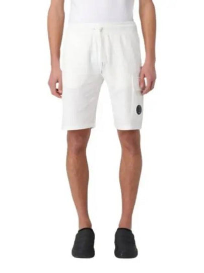 Light Fleece Utility Shorts White - CP COMPANY - BALAAN 2