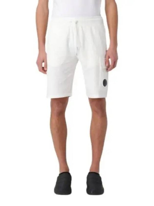 Light Fleece Utility Shorts White - CP COMPANY - BALAAN 2