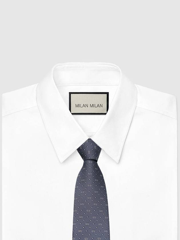 GG Dot Pattern Silk Tie Navy - GUCCI - BALAAN 3