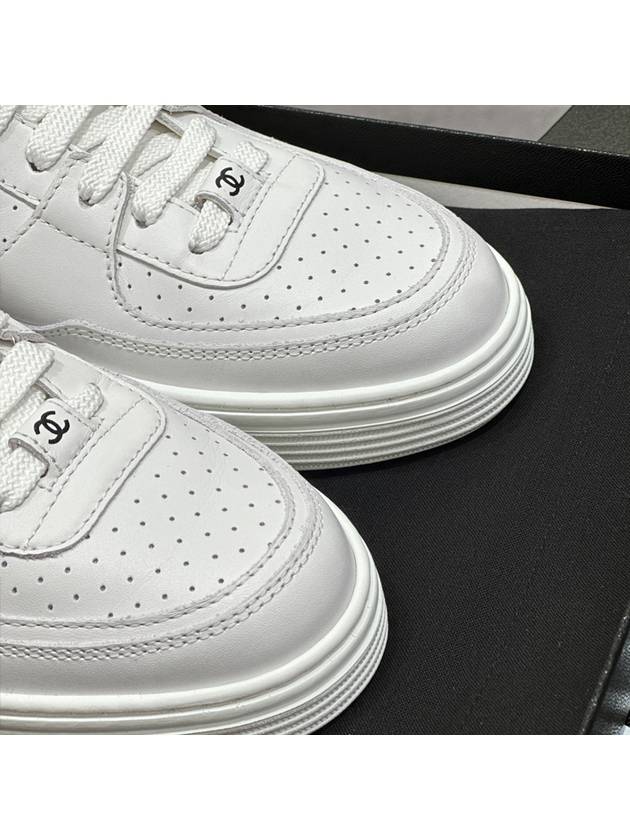 CC Logo Force Low Top Sneakers White - CHANEL - BALAAN 7