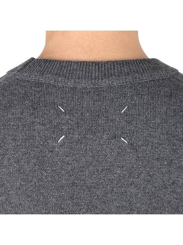 Crew Neck Cashmere Knit Top Grey - MAISON MARGIELA - BALAAN 8