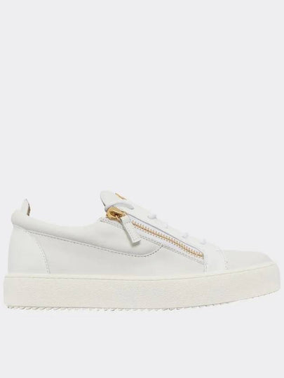 Leather Zipper Frankie Low Top Sneakers White - GIUSEPPE ZANOTTI - BALAAN 2