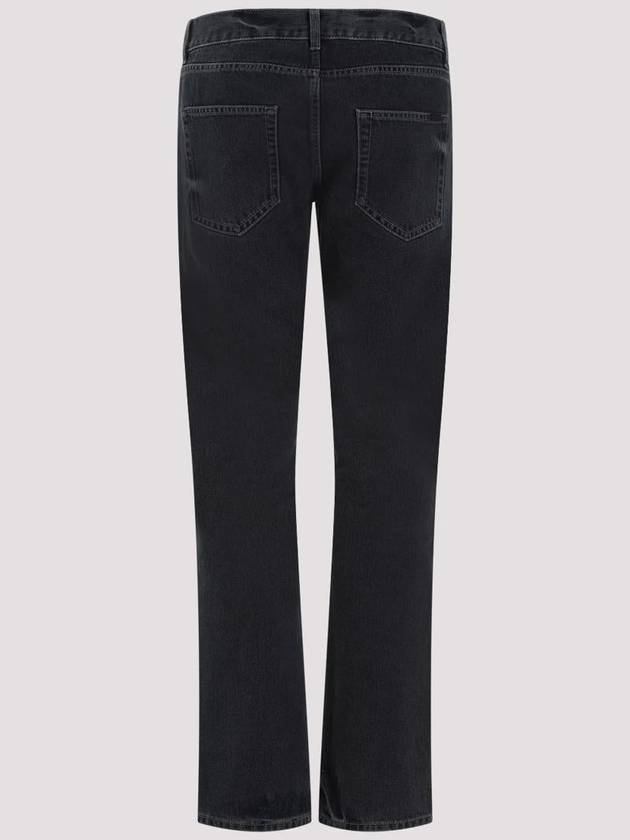 Classic Slim Cut Cotton Straight Jeans Black - SAINT LAURENT - BALAAN 3