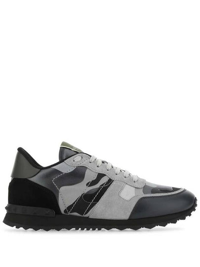 Rockrunner Camouflage Low Top Sneakers Grey - VALENTINO - BALAAN 2