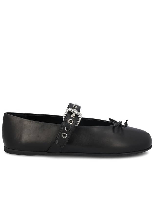 Leather Ballerinas Black - MIU MIU - BALAAN 2