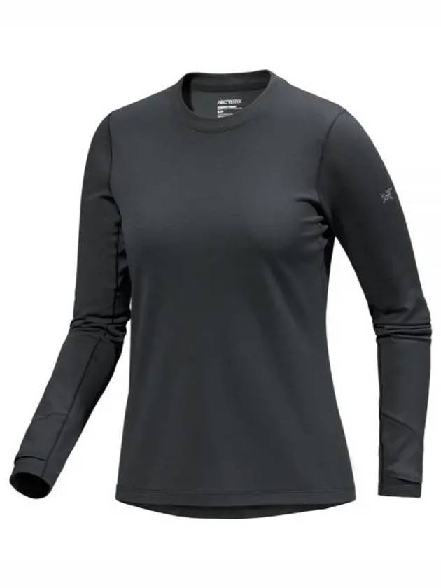 Taema Thermal Crew Neck Long Sleeve T-Shirt Black Heather - ARC'TERYX - BALAAN 2