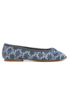 Triomphe Stamped Denim Flat Blue - CELINE - BALAAN 1