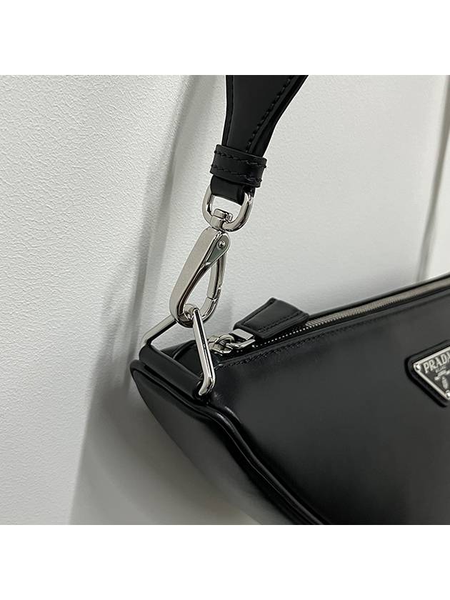 Triangle Logo Cross Bag Black - PRADA - BALAAN 7