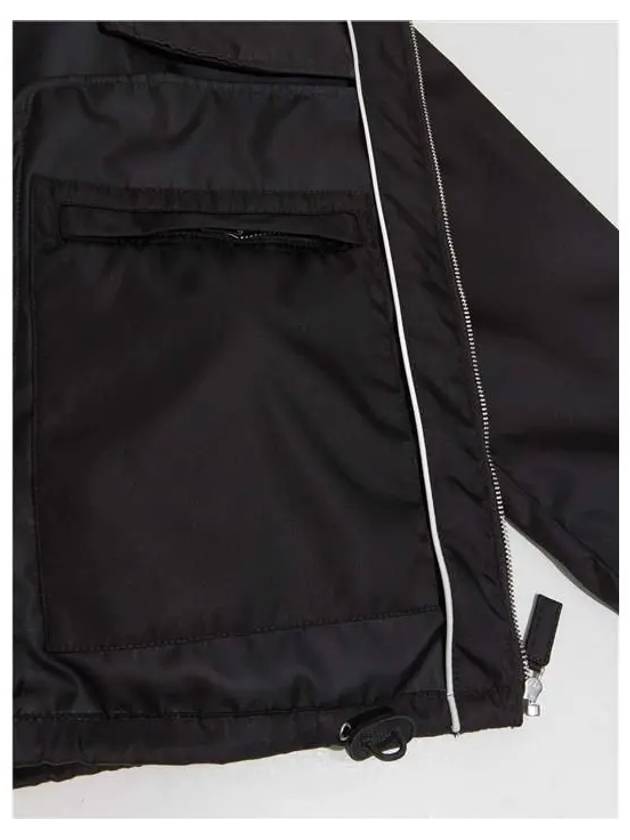 Re-Nylon Zip Up Gabardine Blouson Jacket Black - PRADA - BALAAN 5