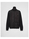 Triangle Logo Zip Up Jacket Black - PRADA - BALAAN 2