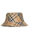 Check Cotton Blend Bucket Hat Beige - BURBERRY - BALAAN 2