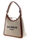 B Amiri Leather Shoulder Bag Brown Beige - BALMAIN - BALAAN.