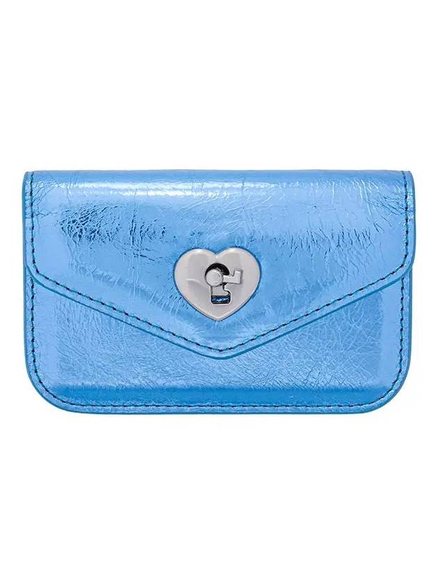 Heartlock compact business card card wallet shine blue - LE MASQUE - BALAAN 2