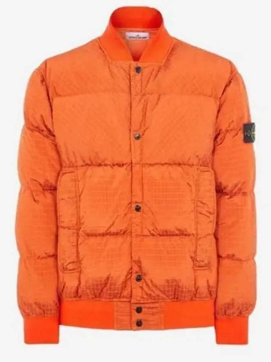 Macro Ripstop Nylon Metal Down Jacket Orange - STONE ISLAND - BALAAN 2