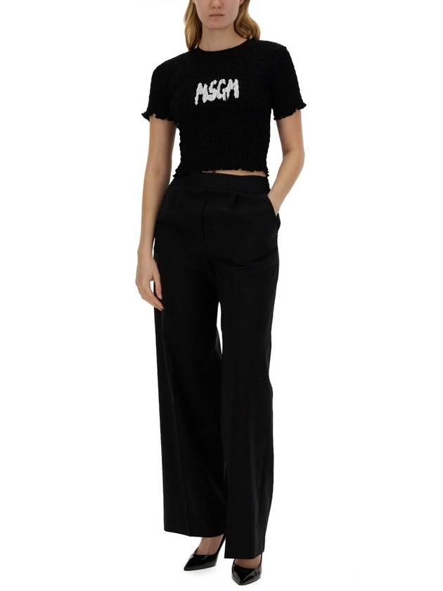 high waist straight pants 3641MDP16247200 - MSGM - BALAAN 3