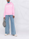 Milano Brushed Logo Print Hoodie Pink - MSGM - BALAAN 7