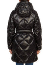 Women s Goose Down Long Padded Conza Hood Detachable Diamond Quilted Jacket VDDJ95636 BKS - DUVETICA - BALAAN 7