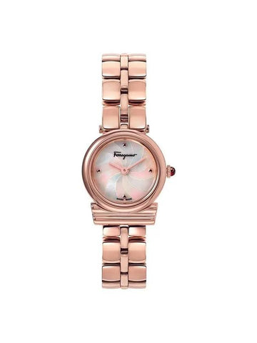 Women's Gancini Metal Watch Rose Gold - SALVATORE FERRAGAMO - BALAAN 1