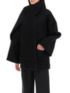 Embroidered Scarf Jacket Black - TOTEME - BALAAN 5