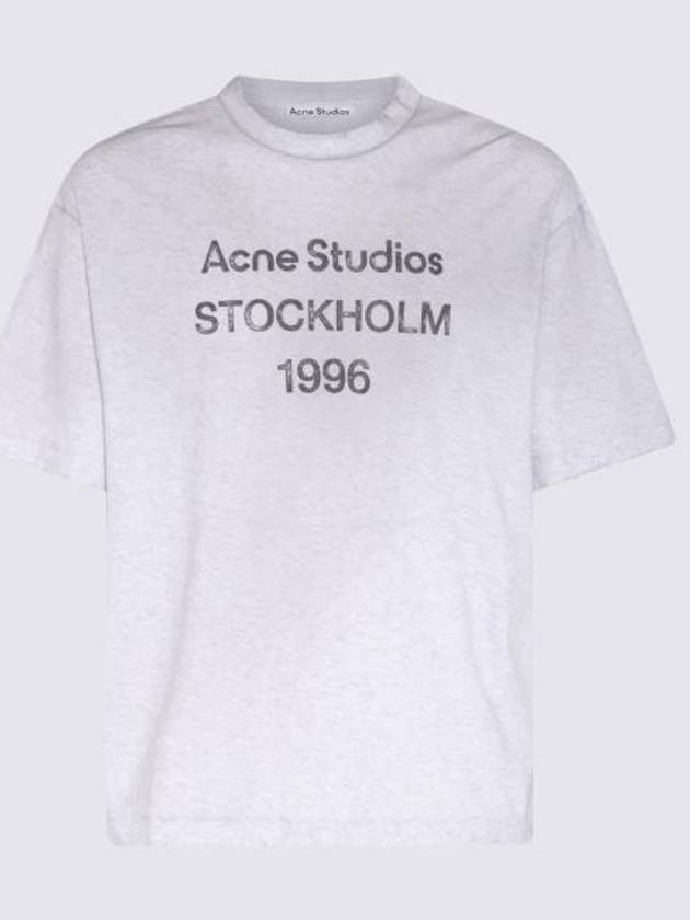 Stamp Logo Short Sleeve T-Shirt Grey Melange - ACNE STUDIOS - BALAAN 3