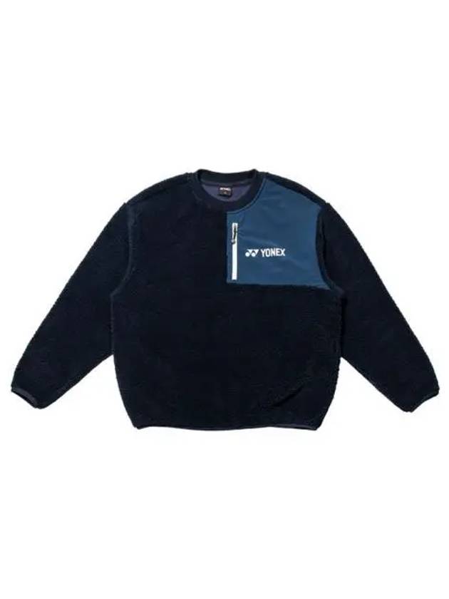 YONEX 245TL010U Dark Navy Unisex Micro Fleece Sweatshirt - YOUNESS - BALAAN 1