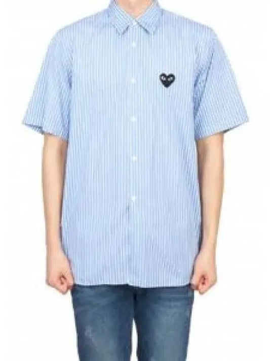 24 AZ B022 051 1 P1B022 AX Black Heart Waffen Short Sleeve Shirt 1003948 - COMME DES GARCONS - BALAAN 1