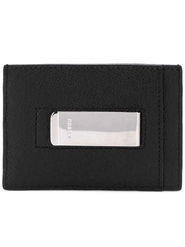 Taclipos Leather Card Wallet Black - BALLY - BALAAN 4