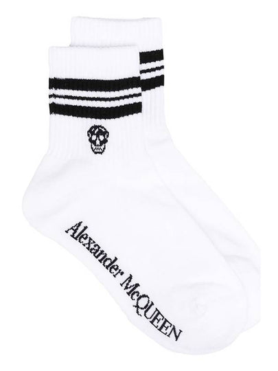 Skull Logo Socks White - ALEXANDER MCQUEEN - BALAAN 2