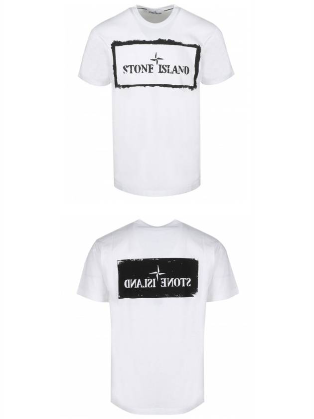 Stencil One Logo Short Sleeve T-Shirt White - STONE ISLAND - BALAAN 5