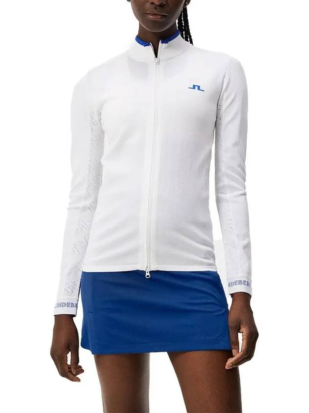 Almaida Full Zip Knit Top White - J.LINDEBERG - BALAAN 3