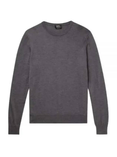 King Merino Wool Knit Top Anthracite Heather - A.P.C. - BALAAN 2