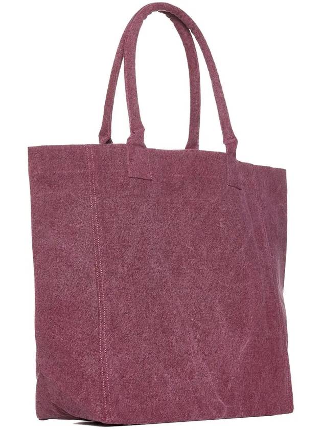 Yenky Logo Washed Cotton Tote Bag Purple - ISABEL MARANT - BALAAN 5