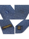 R99494 100 Silk Navy V Pattern UNIFORM Tie - LOUIS VUITTON - BALAAN 7