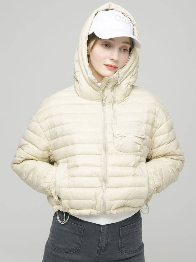 Doyou Know MC Women s Hooded Crop Anorak Loose Fit Goose Down Beige Jumper DO6242WB27 2 - DOYOUKNOWMC GOLF WEAR - BALAAN 3