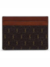 Monogram Canvas Card Wallet Brown - SAINT LAURENT - BALAAN 2