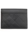 Checked Leather Card Wallet Black - BURBERRY - BALAAN 3