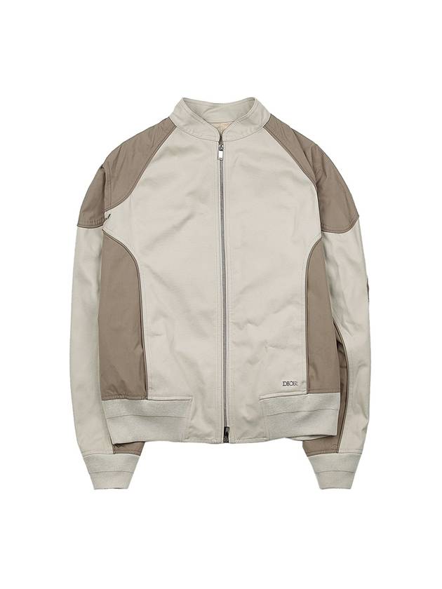 Cotton Canvas Bomber Jacket Beige - DIOR - BALAAN 1