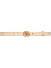 GG Marmont Leather Belt Beige - GUCCI - BALAAN 1