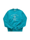 Crest Crew Neck Cotton Sweatshirt Blue - SPORTY & RICH - BALAAN 2