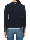 Hector Bow Virgin Wool Knit Top Navy - THOM BROWNE - BALAAN 4