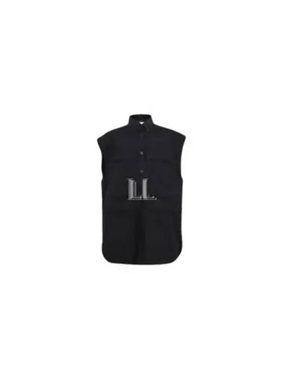 Sleeveless Shirt Vest Black - BURBERRY - BALAAN 2