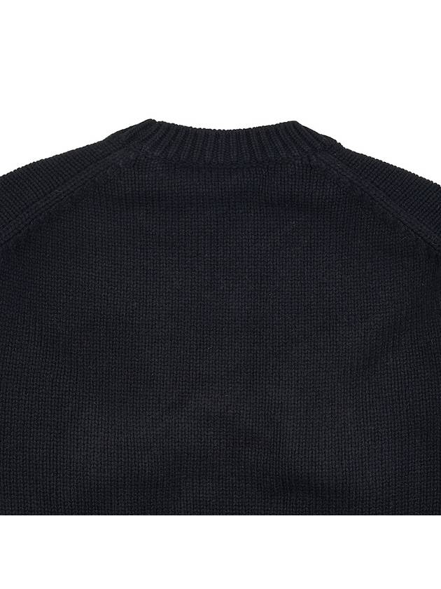 Paris Logo Intarsia Wool Knit Top Black - KENZO - BALAAN 8