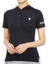 Women's Golf Serafino Classic Short Sleeve PK Shirt Black - HYDROGEN - BALAAN 6
