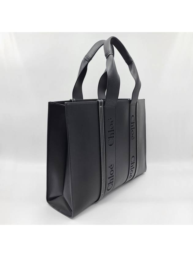 Woody Large Tote Bag Black - CHLOE - BALAAN 3