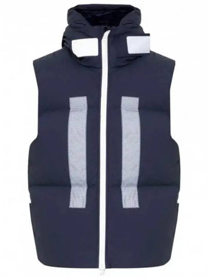 Marina Back Logo Print Vest Navy - STONE ISLAND - BALAAN 2