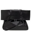 Bow Ribbon Medium Leather Shoulder Bag Black - JIL SANDER - BALAAN 2